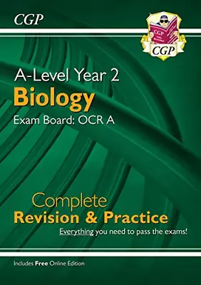 A-Level Biology: OCR A Year 2 Complete Revision & Practice With Online Edition ( • £5