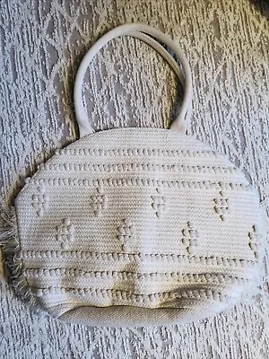 Shade & Shore Bag Purse Beach New NWOT Cream Color Macrame Style Large Bag • $19.99