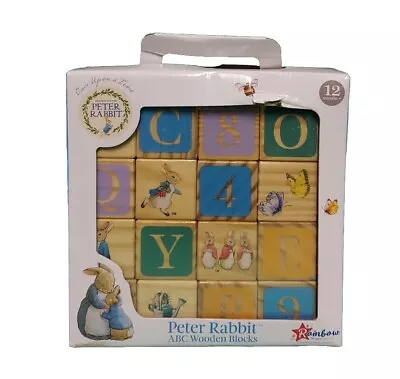 Peter Rabbit - ABC Wooden Blocks - 12 Months+ ⭐️⭐️⭐️⭐️⭐️ ✅️ • £14.49