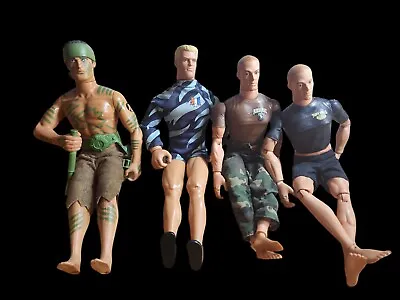 NICE Lot Of 4 Vintage GI Joe Soldier 12  Doll Figures  1990's Lot 1 • $19.99