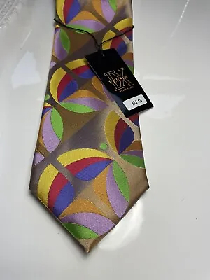 Nwt Verse 9 Multi Color Geometric Style Print Silk Designs Neck Tie & Hanky • $24.99