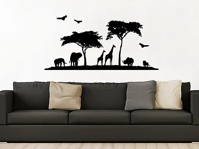 Safari Wall Decal African Safari Nursery Decor Africa Jungle Bedroom Dorm ZX122 • $89.99