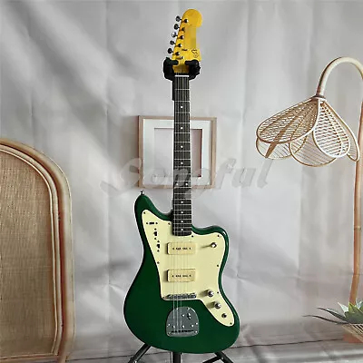 Green Electric Guitar P90 Pickup 6 String Solid Body Maple Fretboard In Stock • $270