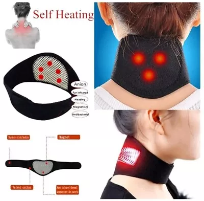 Neck Belt Tourmaline Self Heating Magnetic Therapy Neck Pain Relief Wrap Brace • $5