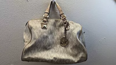 Michael Kors Grayson Vanilla Purse Crossbody Handbag No Strap USED See Photos • $30