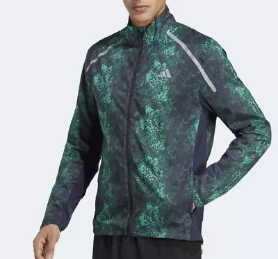 Adidas Men Allover Print Marathon Running Jacket IC7596 Size Small NEW • $94.22