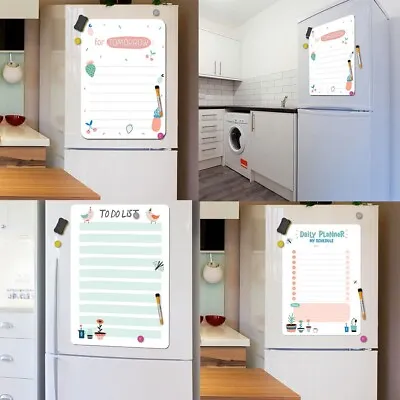 Magnetic White Notice Board & Meal Planner A Great Addition To Your Kitchen • £6.64