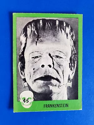 1961 Nu-Card Horror Monster Green Series Card #45 Frankenstein - Gray Back • $40