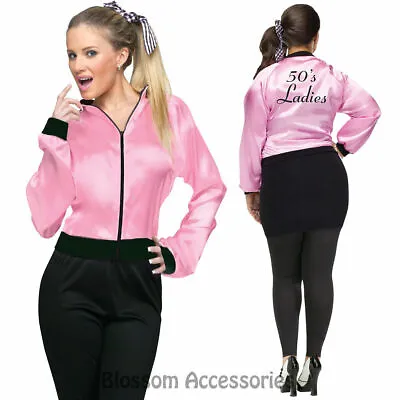 $26.99 • Buy 50's Ladies Jacket Pink School Lady 1950s Fancy Dress Adult Costume