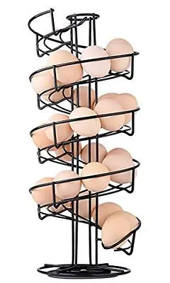 Toplife Spiral Design Metal Egg Skelter Dispenser Rack Storage Display Rack • £28.40