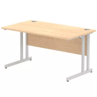 Impulse Cantilever 1400 Rectangle Desk Maple • £183.52