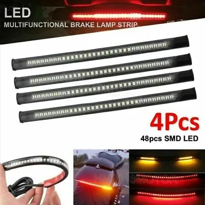 4x Flexible LED Strip Tail Brake Turn Signal For Suzuki Boulevard M109R M50 M90 • $15.58