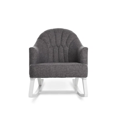 £339 • Buy Obaby Round Back Rocking Chair - White With Grey Cushions 