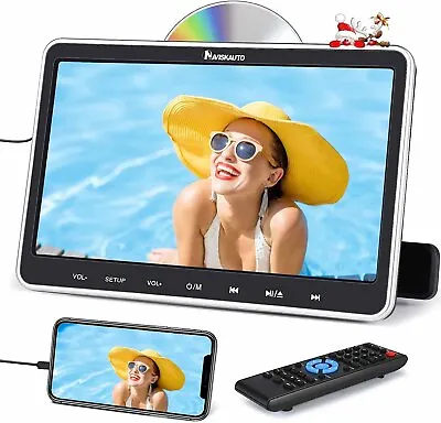 NAVISKAUO 10.1'' Full HD Screen Car Pillow Monitor Headrest DVD Player USB HDMI  • $107.28