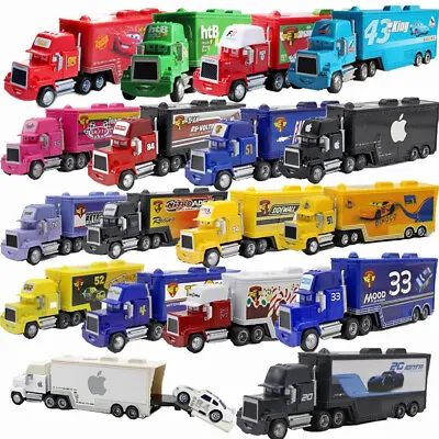 Disney Pixar Cars Lightning Mack Truck&Car 1:55 Metal Diecast Toys Car New Loose • £14.99