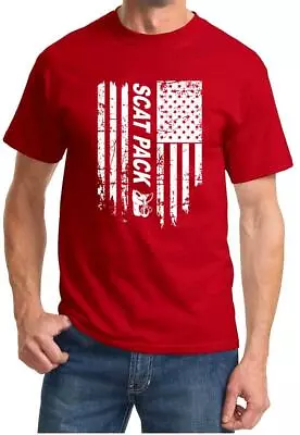 Scat Pack Challenger Charger Dart Logo Patriotic Flag Design Tshirt NEW • $20