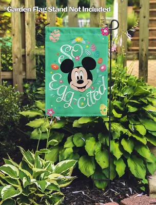 So Egg-Cited Easter Mickey Mouse House Flag Garden Flag. • $25.99