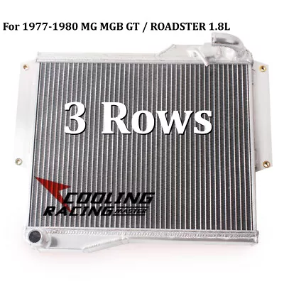 3 Row Aluminum Radiator For 1977-1980 Side-Fill MG MGB GT / Roadster 1.8L • $89