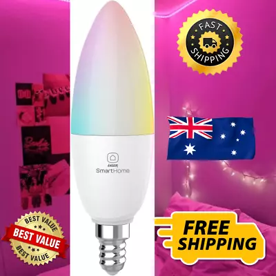 WIFI Smart RGBW Dimmable LED Bulb E14 Google Smart Home Alexa Technology Light • $21.95