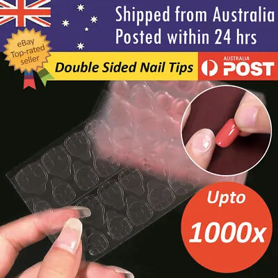 $11.99 • Buy Double Sided Nail Stickers Removable Tips Glue Replacement Press Tabs Adhesive