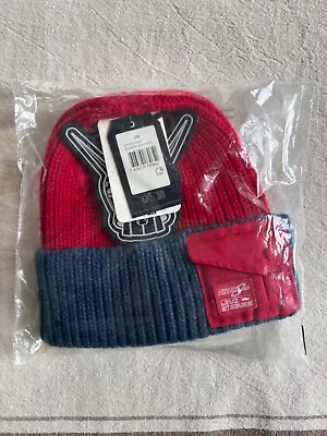 LEVIS GUNDAM SEED UTILITY BEANIE One Size Red Blue SOLD OUT RARE Anime NEW BNWT • £74.94