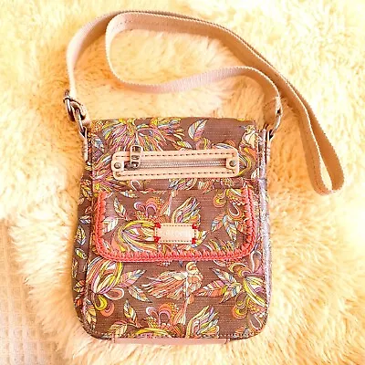 SAKROOTS Peace Bohemian Coated Canvas Phoenix Crossbody Shoulder Bag SMALL • $35.95