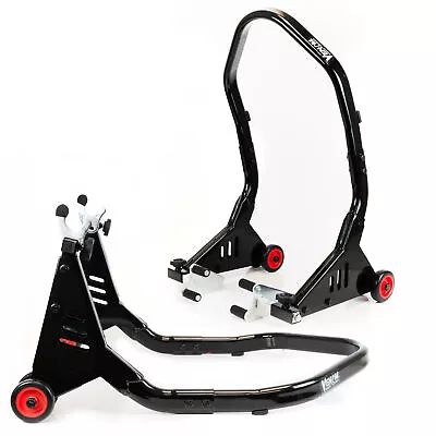 Universal Motorcycle Stand Combo For Front & Rear Wheel Stable & Durable • $122.99