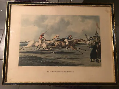 Vintage Framed Print Of The High Mettled Racer By H Alken - Horse Racing • £10