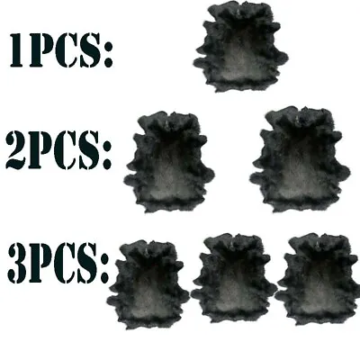 1/2/3pcs Naturally Rabbit Fur Skin Tanned Leather Hides Craft Black Pelts New #J • $9.56