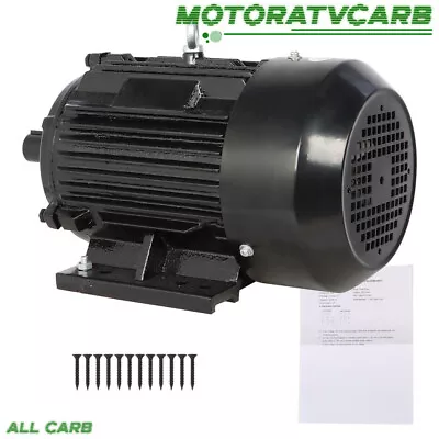 ALL-CARB 5HP 3Phase Electric Motor 1800RPM  Frame TEFC 230/460Volt Severe Duty • $424.59