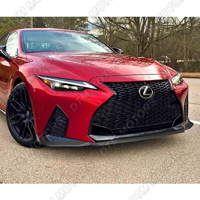 For 21-23 Lexus IS350 IS500 F-Sport Matt Black V-Style Front Bumper Lip Spoiler • $99.99