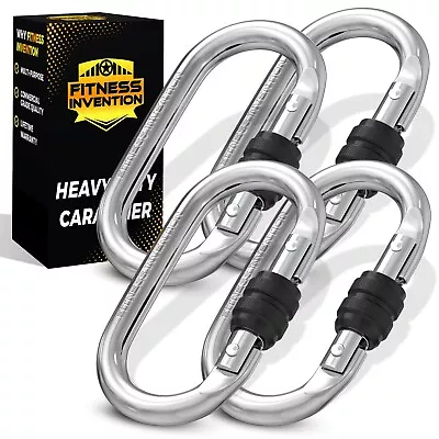 Locking Carabiner -4.3  Heavy Duty Carabiner - Large Carabiner Clip - D Shape • $28.99