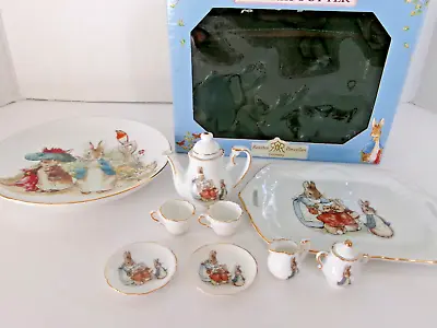 Beatrix Potter Mini Porcelain Tea Set Reutter Peter Rabbit Easter & Plate Lot • $36.50