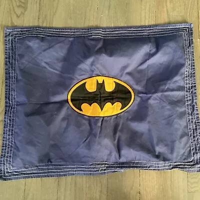 VTG Pottery Barn Kids DC Batman Pillow  Sham  Standard Blue EUC • $30