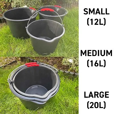 Construction Builders Mixing Pouring Waste Bucket Tub Container 12L 16L 20L • £7.49