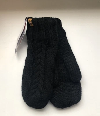 $39 • Buy New Timberland Black Cable Knit Lined Women’s Mittens