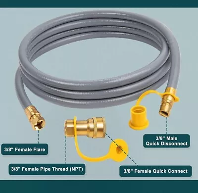 GASPRO 98523 Natural Gas Conversion Kit Propane Grill 12FT 1/2 Inch Hose NIB • $26