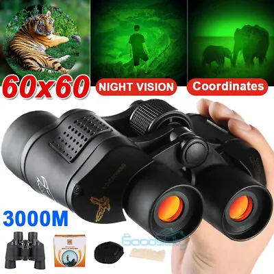 60X60 High Power Military Binoculars Day/Night Vision Waterproof Hunting +Case • $36.69