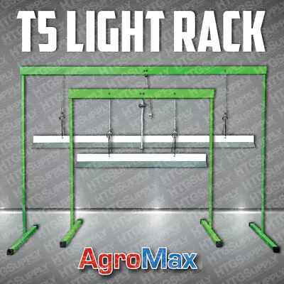 PLANT STAND RACK With 2' Or 4' FLORO T5 GROW LIGHT GARDEN SEED JUMP START SYSTEM • $34.95