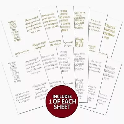 £2.99 • Buy Hunkydory Gold & Silver Foiled Perfect Verses 12 Sheets Card Inserts