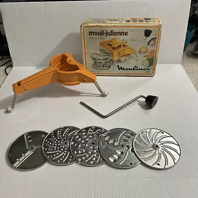 Vintage Moulinex 445 Mouli-Julienne Vintage Food Shredder Slicer Complete • $25