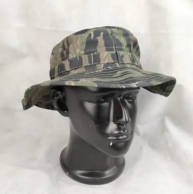 Vietnam Tiger Stripe CAMO CAMOUFLAGE BOONIE BUSH HAT SIZE L • $18.89