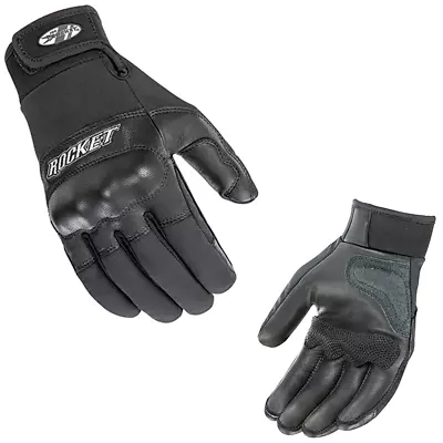 Joe Rocket Prime Leather Textile Street Motorcycle Black Gloves - Pick Size • $29.69
