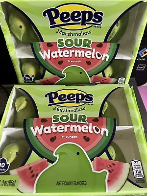 Peeps Sour Watermelon Marshmallows Lot 3 Boxes 10ct Each NIB • $9