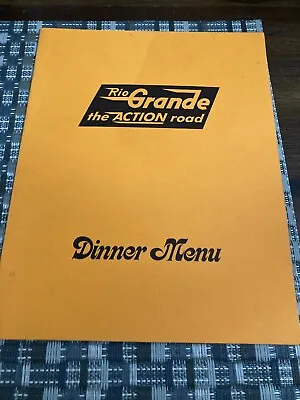 $8.99 • Buy Vintage 1977 Denver & Rio Grande Railroad Dinner Menu The Action Road DINING CAR