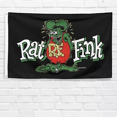 For Rat Fink Fans 3x5ft Flag Matco Cloth Hot Rod Ford Chevy Mustang Mopar Banner • $13.99