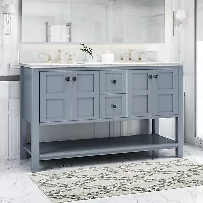 Jamison Contemporary 60  Wood Bathroom Vanity (Counter Top Not Included) • $677.96