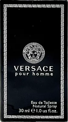 VERSACE POUR HOMME EAU DE TOILETTE SPRAY FOR MEN 1.0 Oz / 30 Ml BRAND NEW IN BOX • $34.99