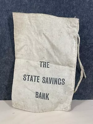 State Savings Bank Of Victoria Vintage Money Coin Cloth Bag • $15