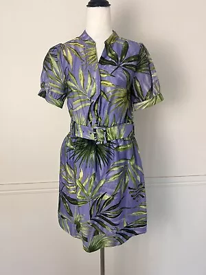 Basque Tropical Linen Blend Dress Size 6P • $40